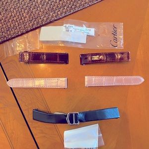 Cartier Watch Straps-Set of 3 for Ladies Roadster Watch. Plus xtra links